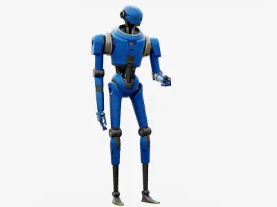 IMPERIAL PROTOCOL DROID V-2   RIGGED 3D model
