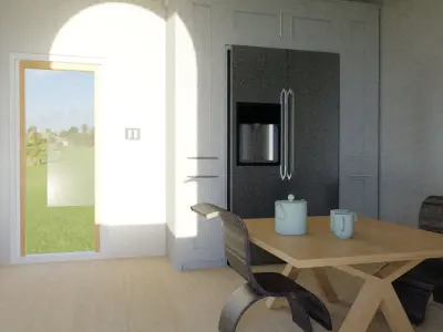 Kitchen with table and chairs 3D model