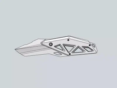 Futuristic Tactical Knife Concept 3D model