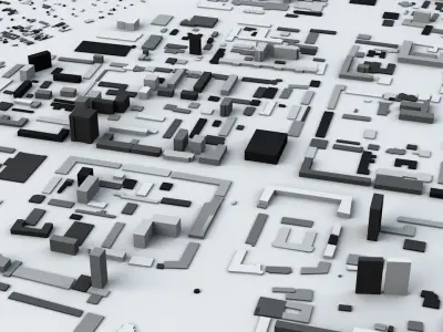 Ulaanbaatar Streets and Buildings 3D model