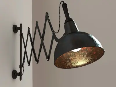 Old Light Wall lamp Low-poly 3D model