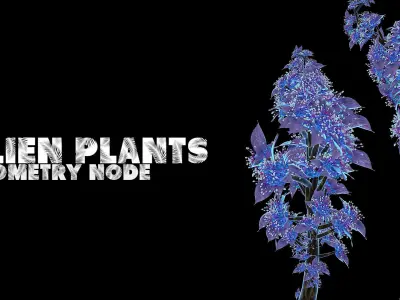 Alien Plant Procedural - Geometry Node - Blender V1-1 3D model