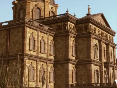 Modular English Mansion Environment Low-poly 3D model