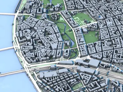 Riga City Latvia 3D model
