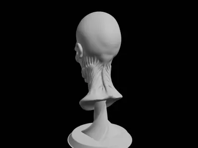 Alien King Bust Supreme Extraterrestrial Ruler 3D print model
