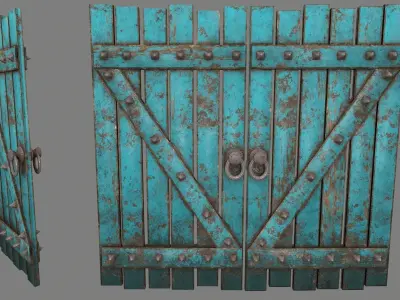 Medieval Door  Low-poly 3D model