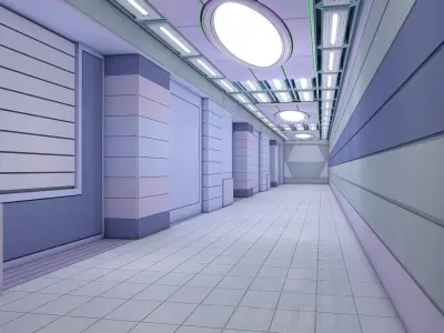 Sci Fi Corridor  3D model