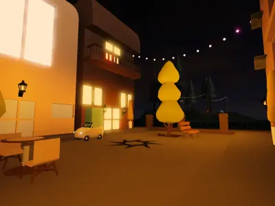 Cozy Town for Roblox Low-poly 3D model