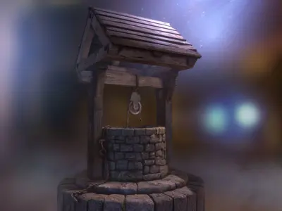 Medieval Well - PBR Low-poly 3D model