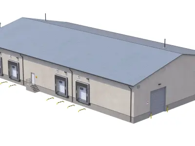 Industrial Building 8 Low-poly 3D model