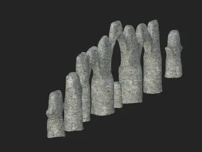 Fyrish Monument Low-poly 3D model