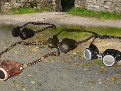 Pack props accessories sci fi 3D model