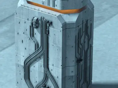 Futuristic Skyscraper 3D model buy