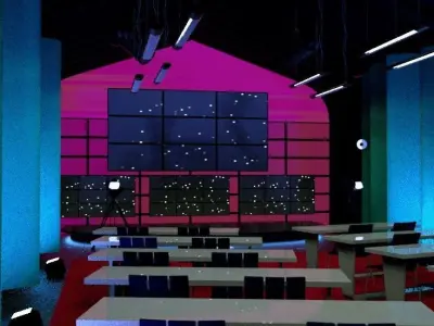 3D Stage conference events and theater 3D model