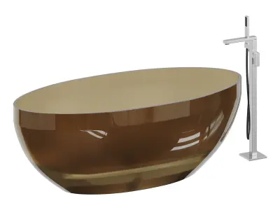 ABBER Kristall AT9702Amethyst washbasin 3D model