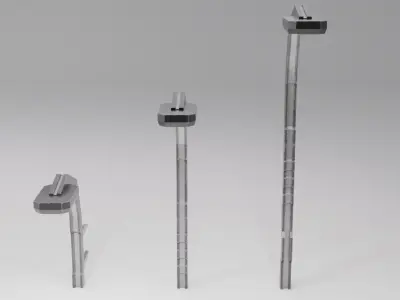 Game Ready Sci Fi Lights Pack Low-poly 3D model