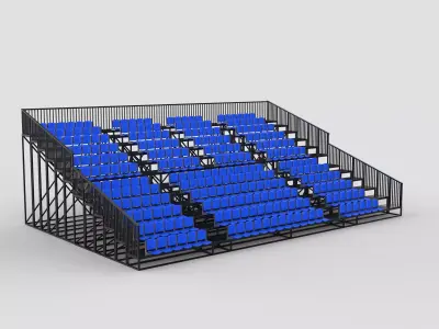 Raked tribune 3D model