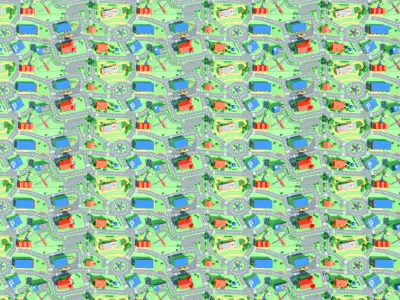  3D Stylized City Classic Play Rug 