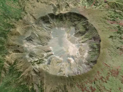 Crater Terrain 3D model