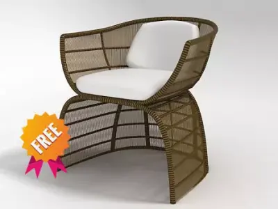 Crinoline C3P Armchair BebBitalia Free 3D model