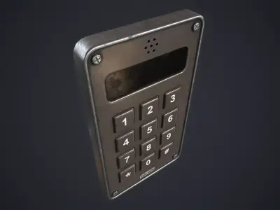 Keypad Lock Low-poly 3D model