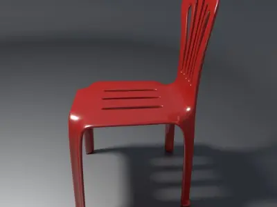 Plastic Chair - 1 - b 3D model