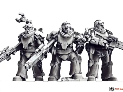 Cyberzerkers - Heavy Infantry 3D print model