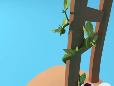 Fancy Chair 1 Low-poly 3D model