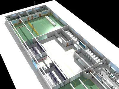  Factory Interior Scene 