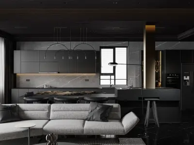 apartment interior scenes        3D model 15