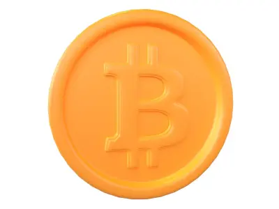 Cartoon Bitcoin v1 005 Low-poly 3D model