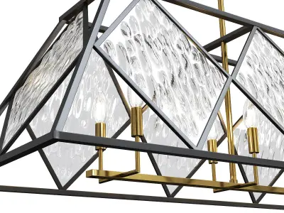 Capella 8 Light Linear Chandelier Low-poly 3D model
