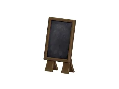 Chalkboard wooden Low-poly 3D model