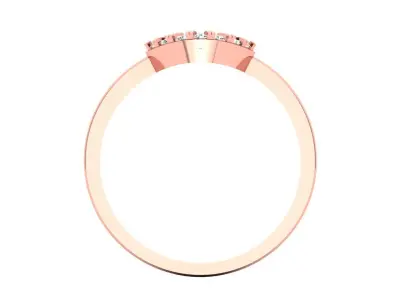 Solitaire Wedding Engagement Women Rings Round Top Band 3D print model