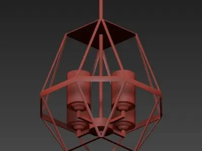 RH Whitley Chandelier Round Bronze 3D model