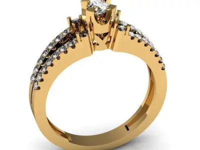 daimond ring 3D print model 31