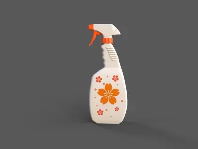 Window cleaner Low-poly 3D model