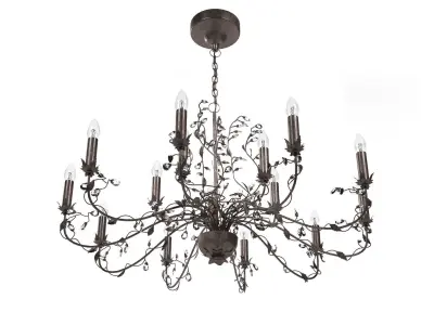 Antique Bronze Chandelier 3D model