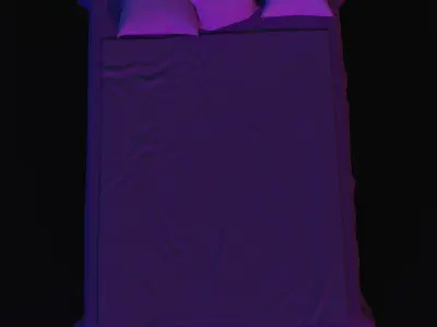 default bed Free 3D model