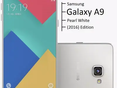 Samsung Galaxy A9 2016 Pearl White 3D model