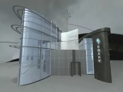 Library - architectural 3D model