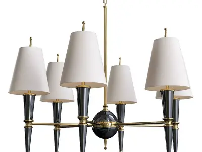 VERSAILLES CHANDELIER WITH PAINTED SHADE Low-poly 3D model