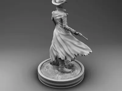 Skeleton cowboy 3D print model