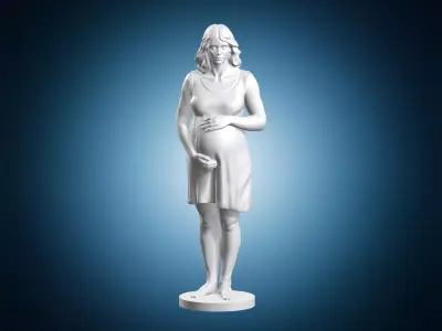Pregnant Woman Figurine 3D print model
