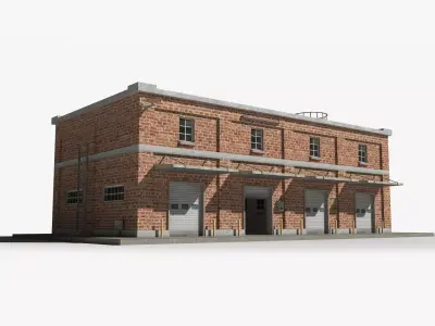 Factory xx8 Low-poly 3D model