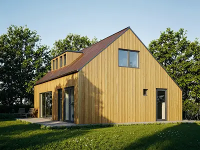 Modern House 3D Model Architectural Design SKP OBJ IFC GLB FBX 3D model