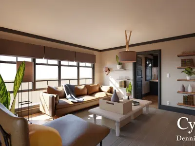 Modular Classic Style American House 4 Low-poly 3D model