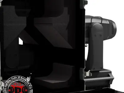 Flight case with Spot moving heads 3D model