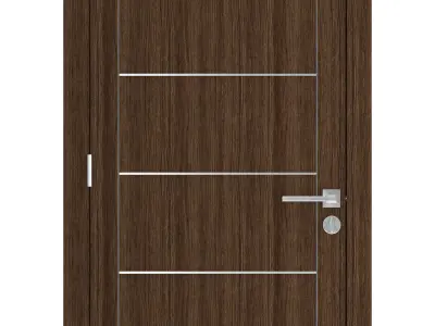 Door-063 modern wooden door 3D model