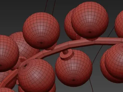 Milk Bubble Round Chandelier 3D model